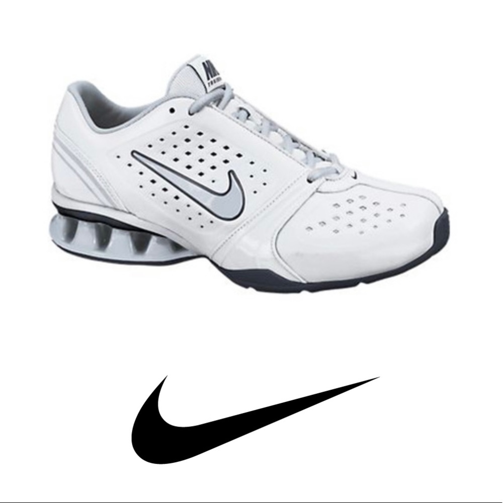 NIKE Reax Rockstar White Silver Black 415355-103 Training Shoe Women’s Size 12